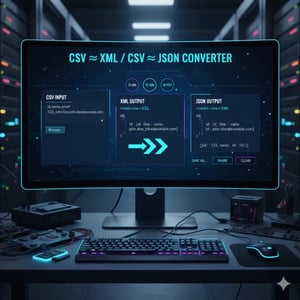 CSV to XML / CSV to JSON Converter