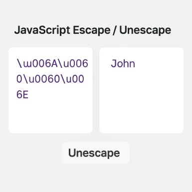 JavaScript Escape / Unescape
